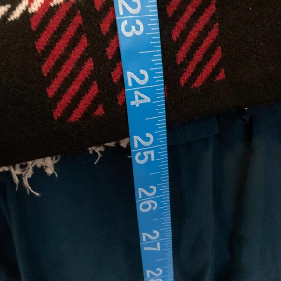 Anne Klein Sweater Womens Sz S Red Black‎ Plaid Pullover Mock Neck Split Hem - Picture 12 of 12